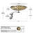African Daisy Birdbath with Rail Mount Bracket-772632724