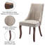 Chaise de salle à manger rembourrée en velours Esmer (ensemble de 2)-747837809