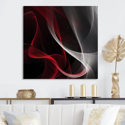 Abstraction contemplative rouge-noire I - impression