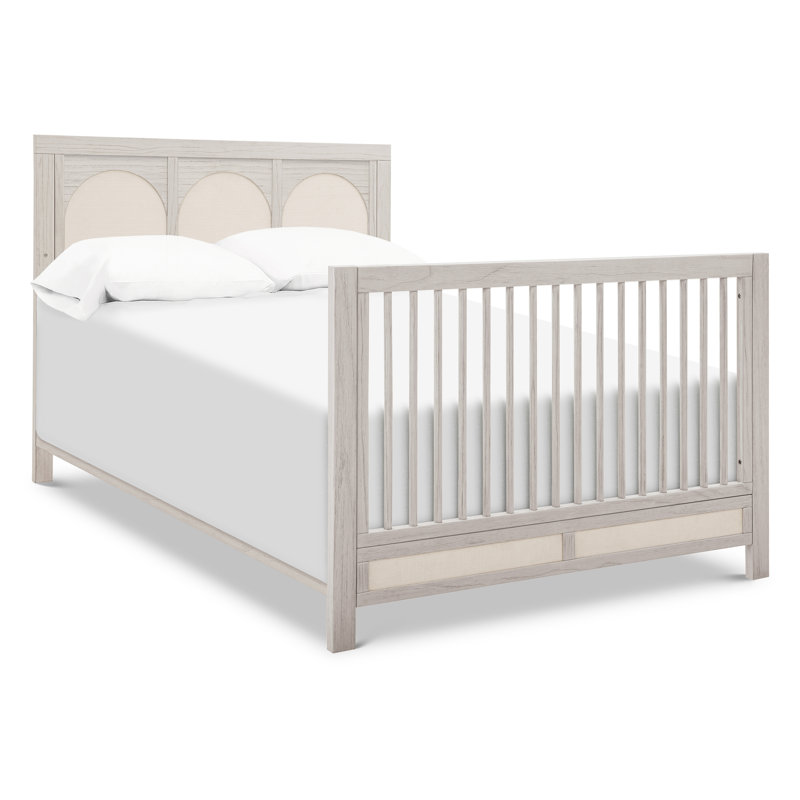 Eloise 4-in-1 Convertible Crib, White Driftwood/Performance Pearl Eco-Weave