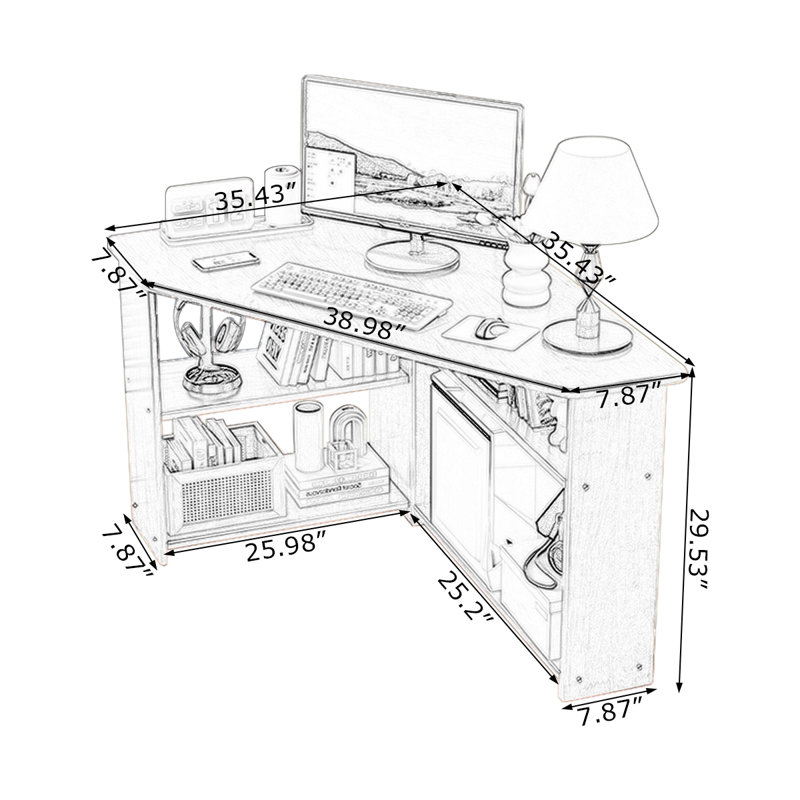 Bureaux en bois massif Free Form, Blanc, H 29,53 po x l 38,98 po x P 35,43 po