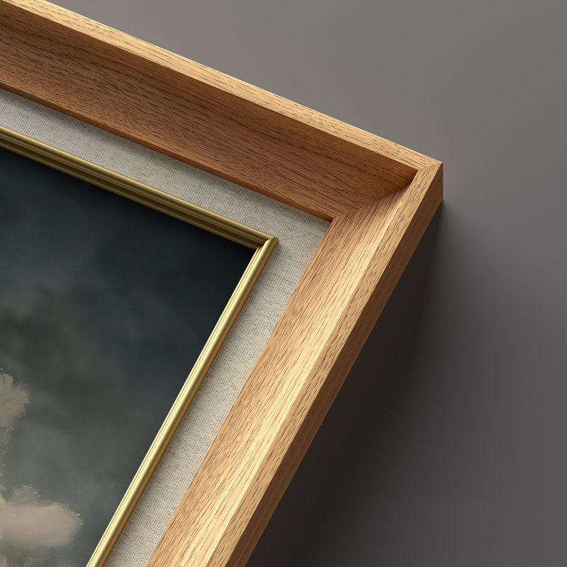 «Moody Cloudscape Dark Blue Dramatic Sky», ensemble de 2 reproductions d'art encadrées sur papier de qualité supérieure 26 po x 36 po