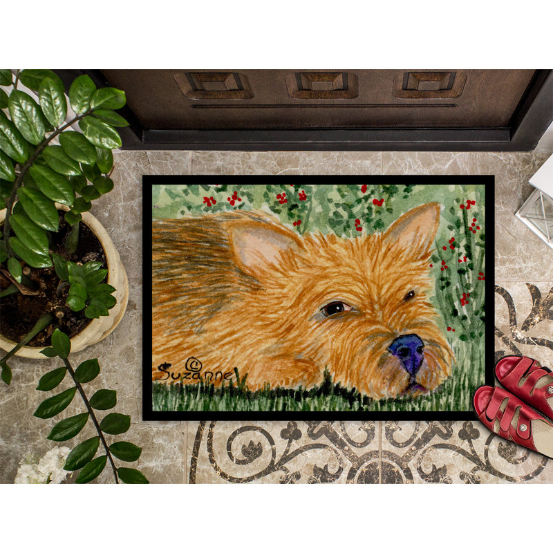 Tapis d'intérieur antidérapant Norwich Terrier, Rectangle 2 pi x 3 pi