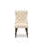 5-piece Dining Set consists of a wood table and 4 Light Beige Polyester Fabric dinner chair with Button Tufted Back - Sand Blasted Black-1199875835