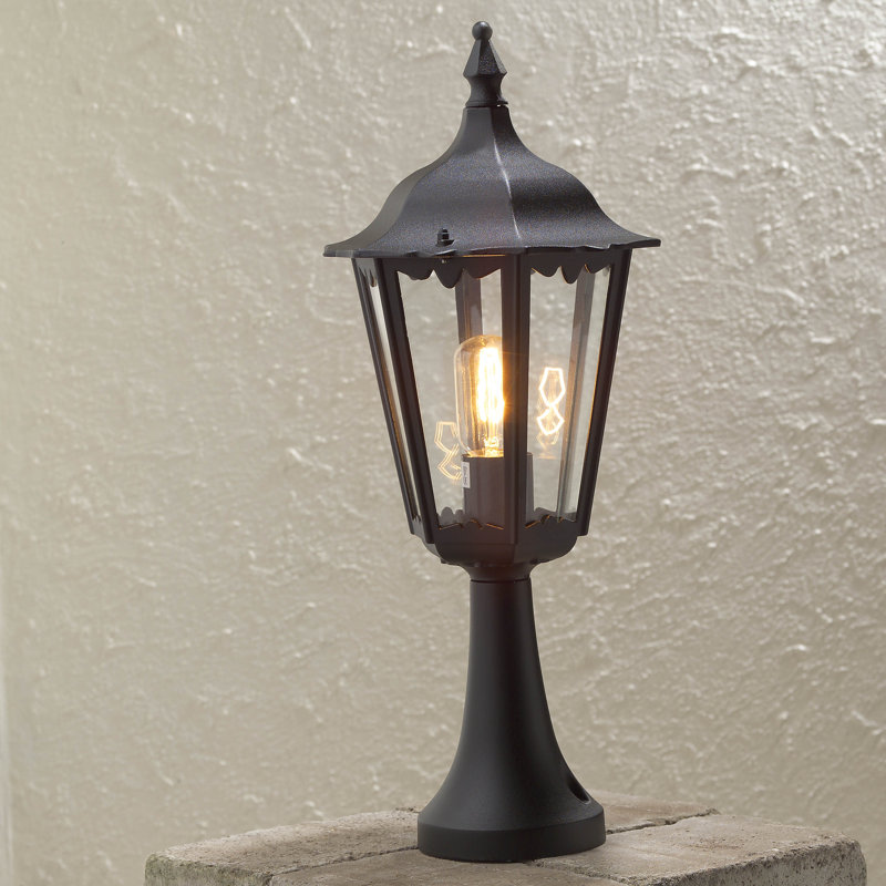 Firenze Transparent Pier Mount Light, 55 cm H, Black