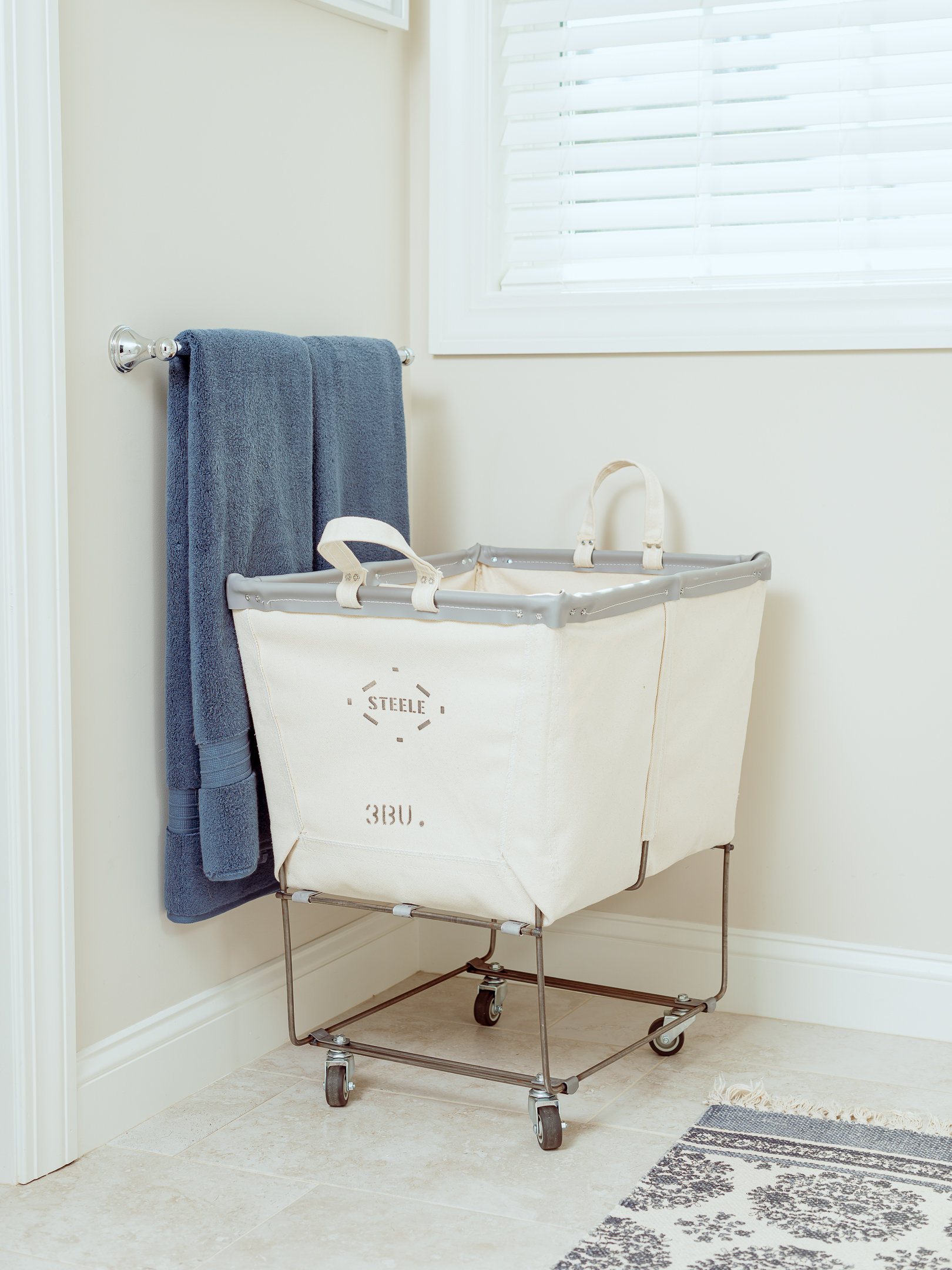 Steele Canvas Canvas Rolling Laundry Basket with Handles & Reviews ...
