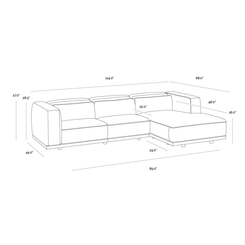Beau Sectional, Right Hand Facing