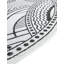 Tapis intérieur / extérieur en polypropylène géométrique tissé à la machine blanc / noir-88509616