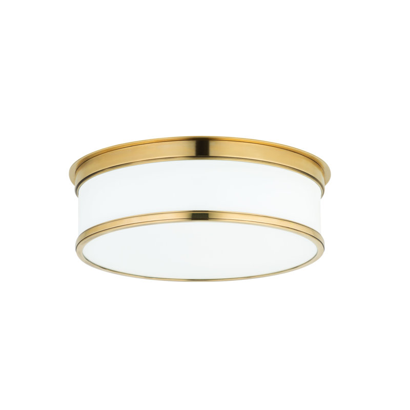 Geneva Flush Mount, 5.25" x 15.25" / Aged Brass