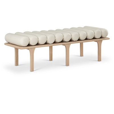 Boutis Vegan Leather Upholstered Bench