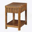 Table de bout rectangulaire 25 po avec tablette de rangement, canapé et pieds d'appoint en bois massif