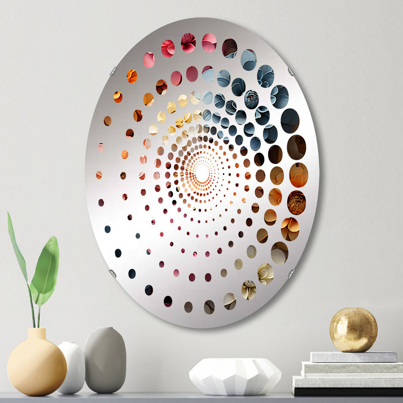 Miroir décoratif multicolore Zinnias, 29,5 po x 19,6 po