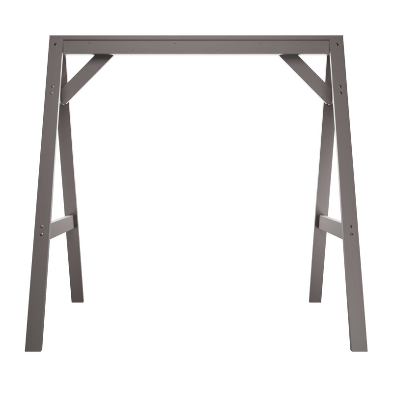 Balancelle rustique robuste à structure en A, Teinture grise semi-solide, L 84 po