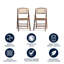 Chaise pliante Elliott Bamboo Wood - Chaise pliante pour événement - Chaise pliante commerciale