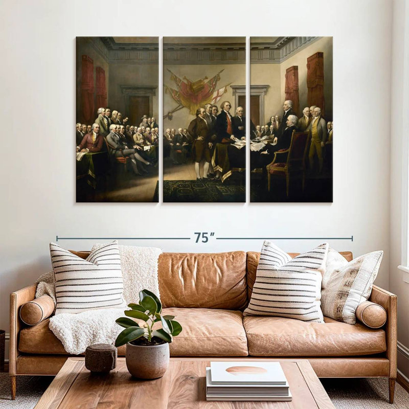 Lelar Declaration Of Independence, 42" H x 65" W