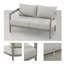 Causeuse d'extérieur en aluminium avec coussins gris Heitzman