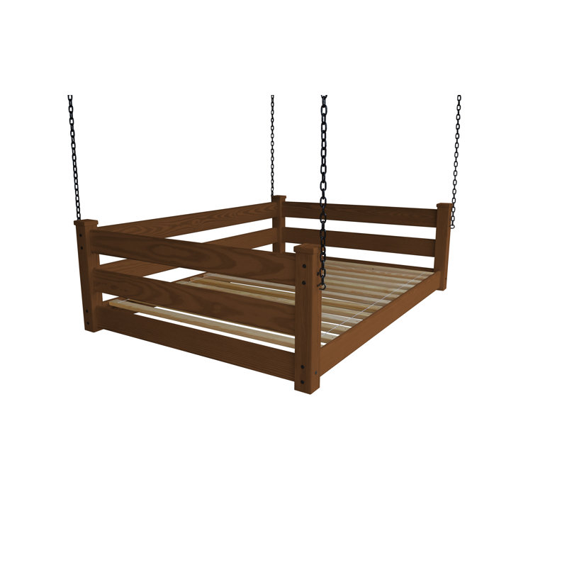 Adrow Solid Wood Hanging Daybed, Asbury Stain, Full/Double