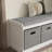 Shoe Bench with Cushion Seat, 3 Fabric Drawers for Entryway Hallway