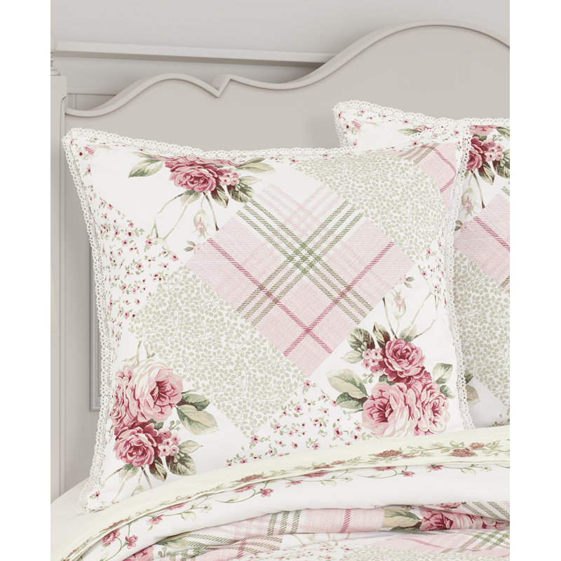 Taie décorative en polyester Bungalow, Rose