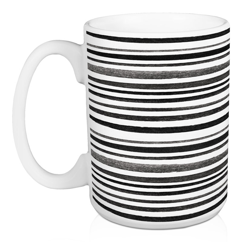 Tasse à rayures noires