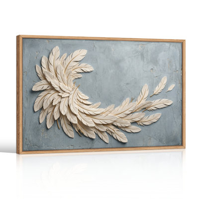 Motif de feuille, reproduction d'art sur toile, ensemble de 1