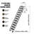 Istres Wall Mounted Folding Ladder Black Loft Attic Stairs Pull down 12 Steps 27.6"*23.6" Generic