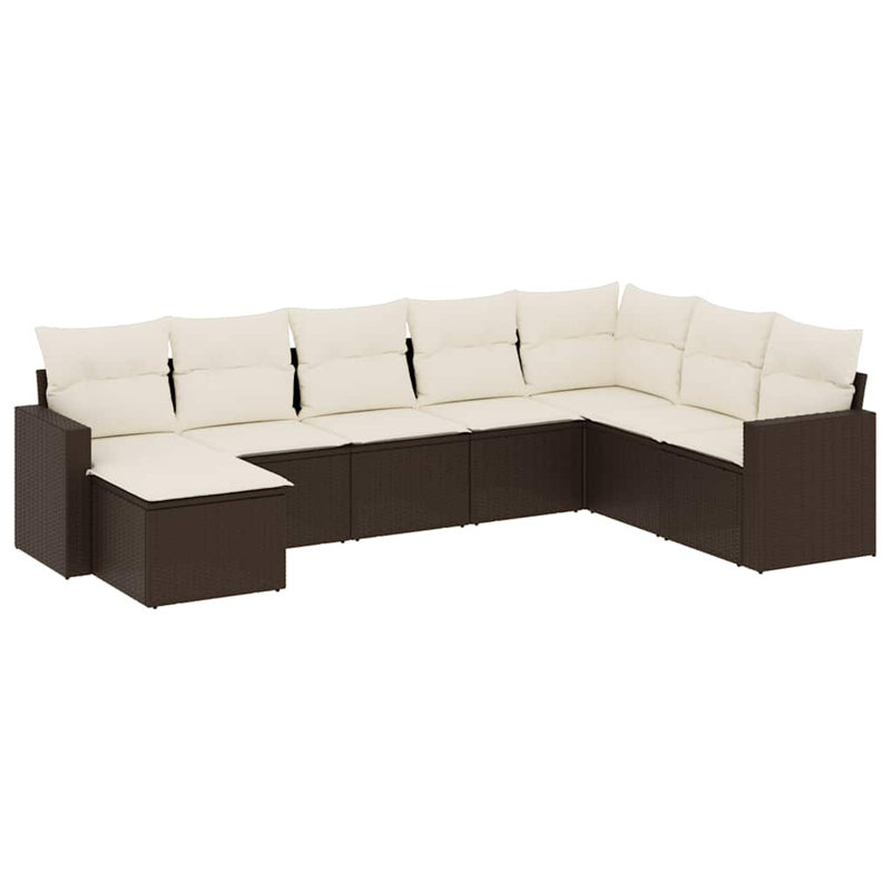Vidaxl Garden Sofa Set Brown
