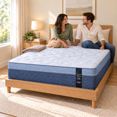 Fabrication familiale canadienne - Pare-ressorts ferme Euro Eddy de luxe - Grande hauteur de 12 po - Ressorts ensachés et mousse de luxe Bio Comfort