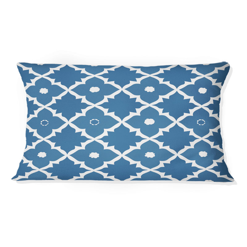 Motif lombaire bleu moderne à motif quadrilobe III