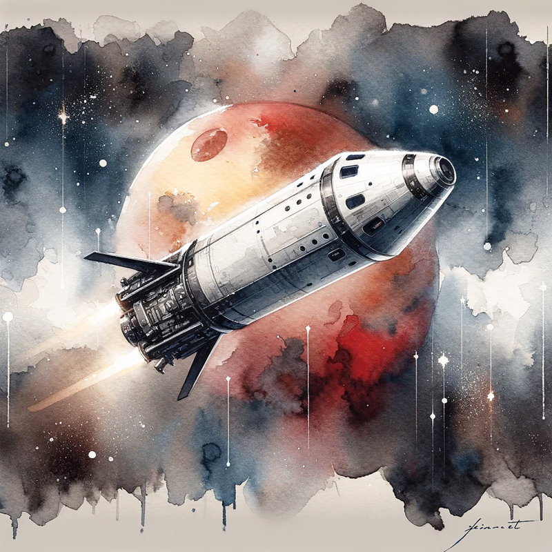 Spacefarer's Voyage On Canvas Print, H 20 po x l 20 po x P 1,5 po