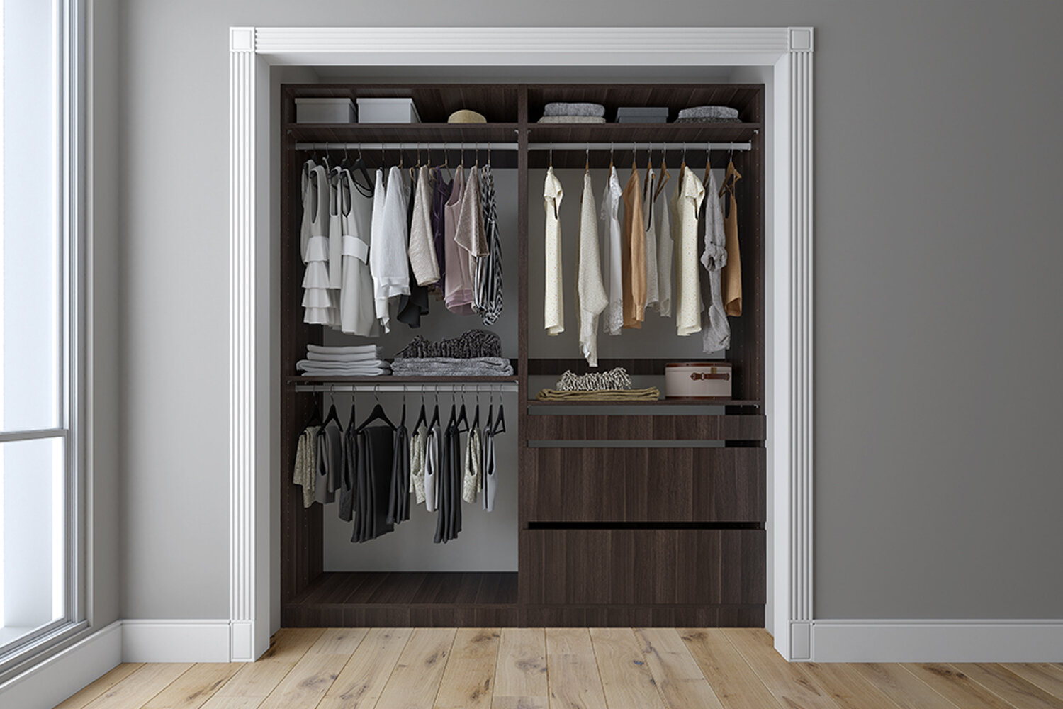 Rebrilliant Marelle 72'' Closet System & Reviews