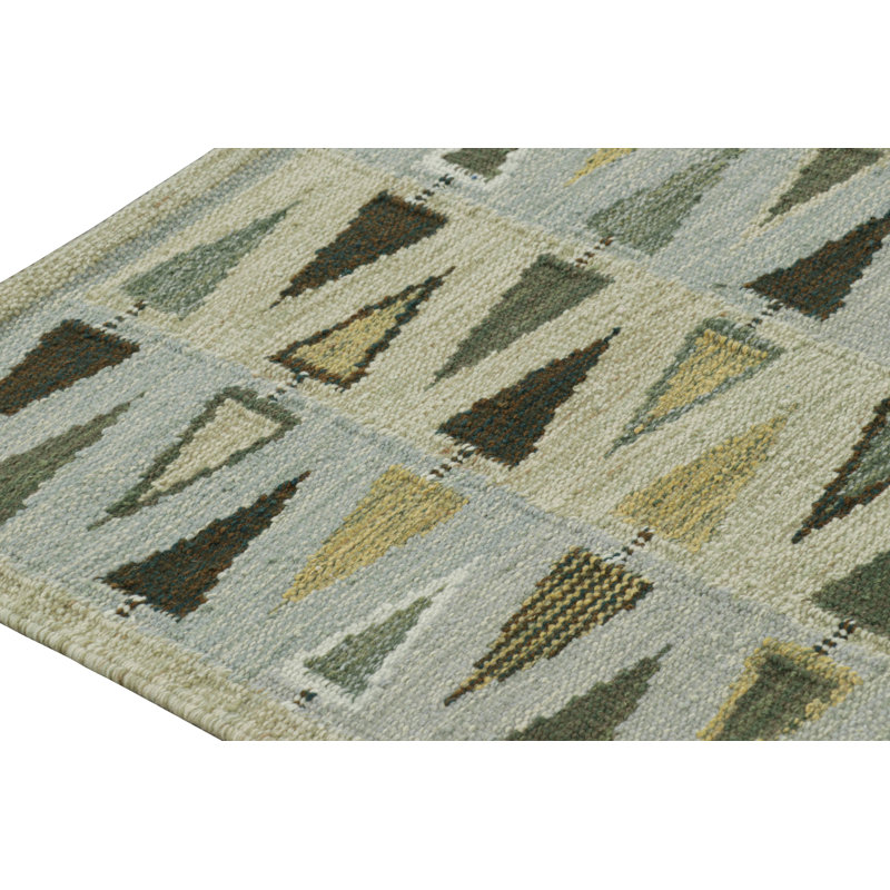 Scandinavian Wool Geometric Area Rug, Rectangle 6' x 9'