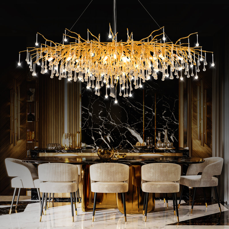 Akari Tree Branch Tear drop Chandelier Lighting