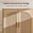Rattan Sideboard Buffet Cabinet with Storage, 31.5" Coffee Bar Cabinet with Arch Doors & Adjustable Shelves, Wood Credenza, Boho Accent Cabinet for Kitchen, Living Room (Natural)-1124910698