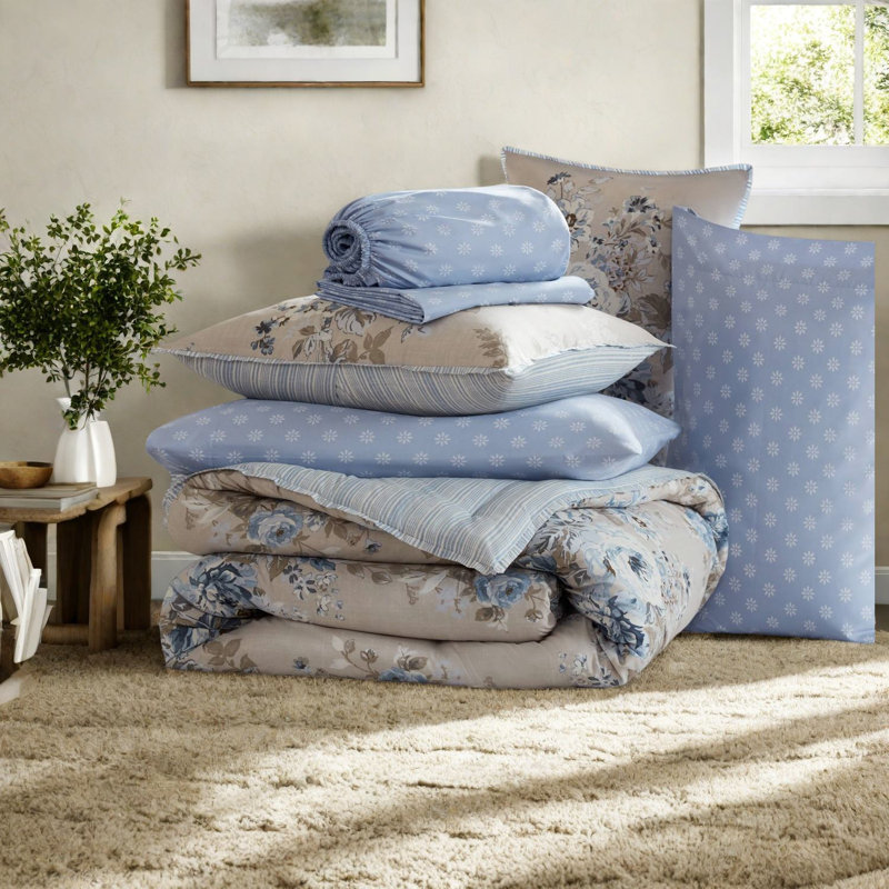 -piece Bedding Sets, Soft Microfiber, Elegant Vintage Floral Style For Bedroom Comfort