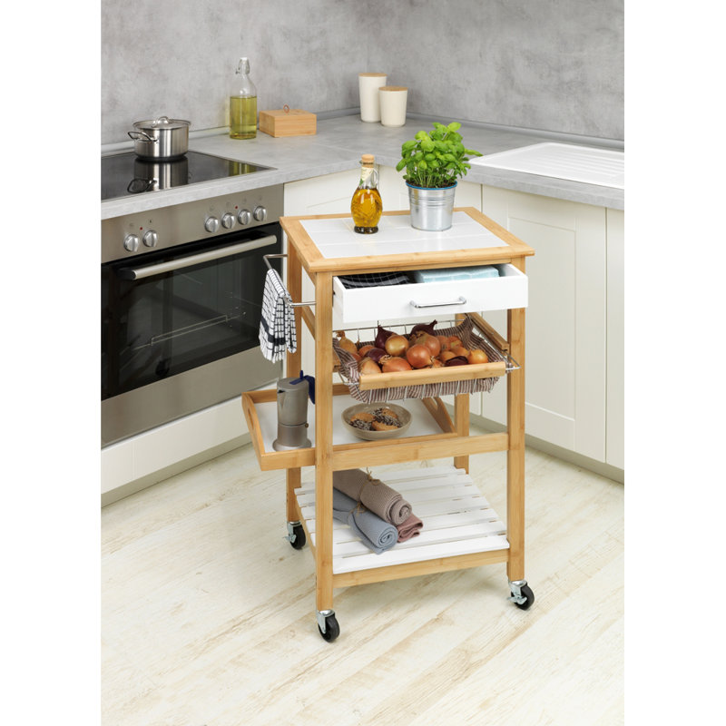 Finja Wood Kitchen Cart