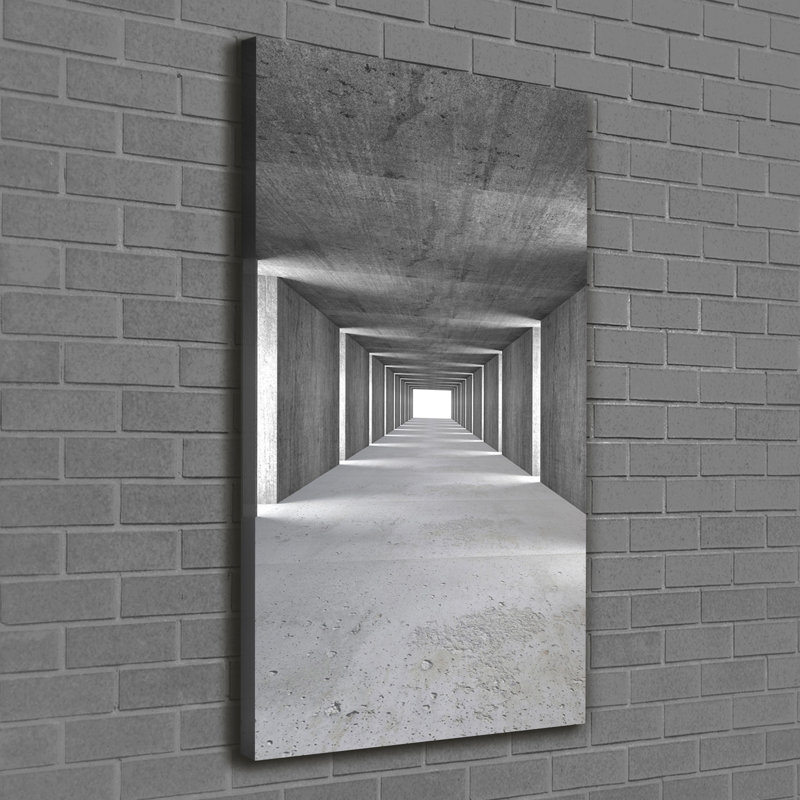 Concrete Tunnel - Wrapped Canvas Print