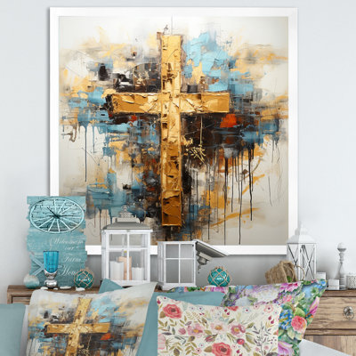 Divine Love, croix religieuse III sur toile