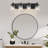 24.1 In. 4-Light Matte Black Wall Sconce With Clear Glass Shade-1279347164-1279347142