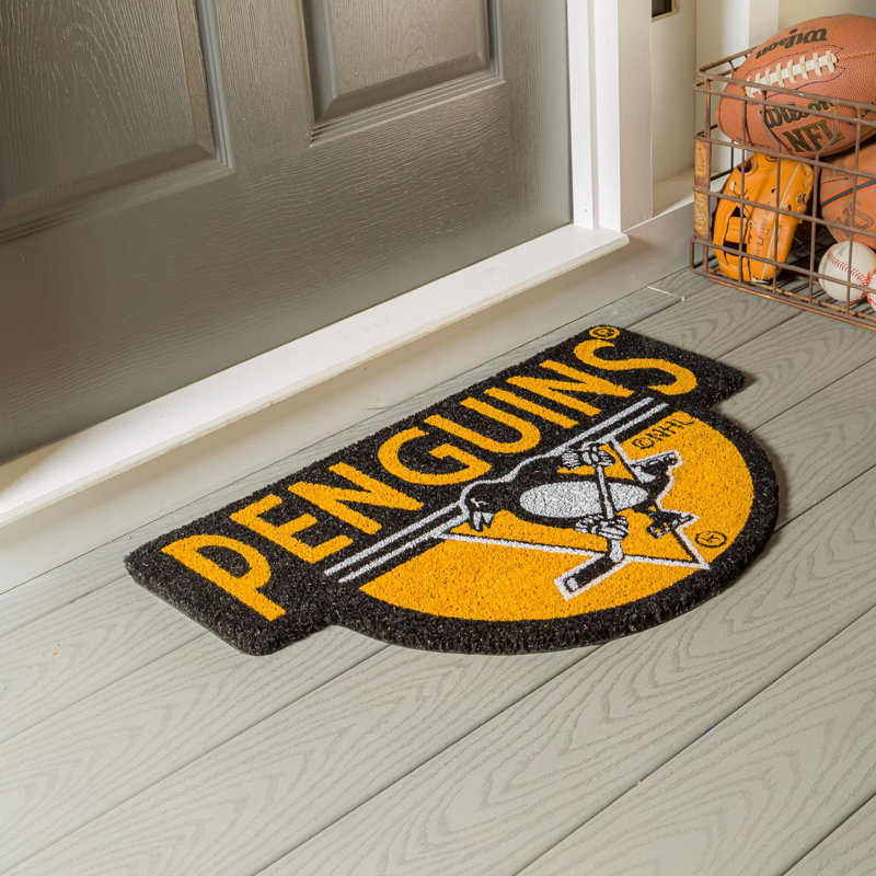 NFL Shaped Coir Outdoor Welcome Mat, Penguins