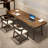 Walnut Rectangular Solid Wood desk-1092241187