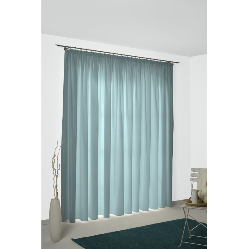 Marybel Room Darkening Single Curtain Panel, 130cm wide x 305cm high, Middle blue