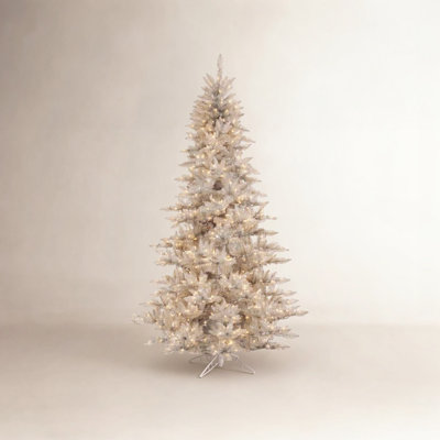 Silver Pre-Lit Fir Christmas Tree