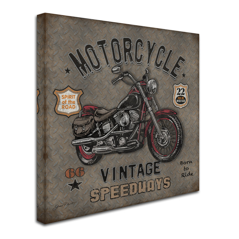 « motocyclette speedway 1 », publicité sur toile tendue, H 35 po x l 35 po