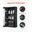 Armoire à pharmacie, 35,5 x 61 cm, 2 tablettes réglables, avec miroir, structure en aluminium, installation encastrée ou murale.