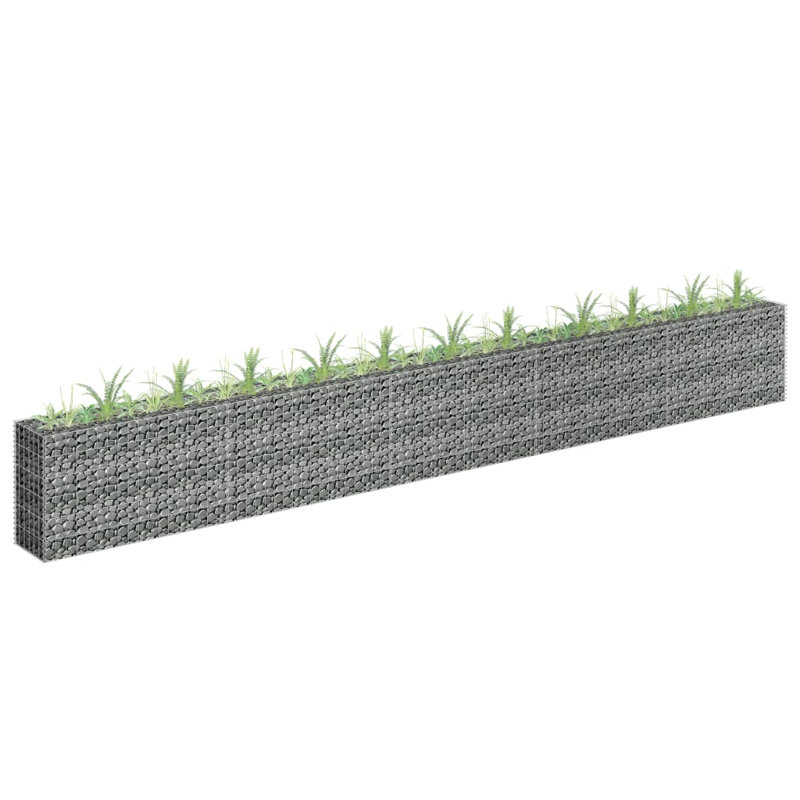 Jardinière surélevée Gabion, H 23,6 po x l 177,2 po x P 11,8 po