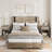 Jarques Nightstand with 1 Drawer and Open Storage, Side Table with Shelf for Bedroom-1384355158