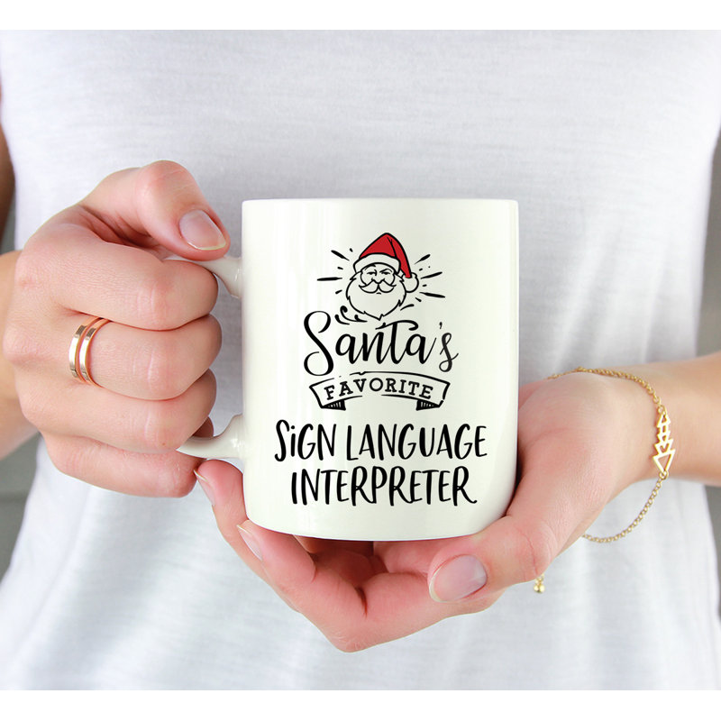 Grande tasse à café Tuileries, « Santa's Favorite Sign Language Interpreter »