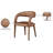 Aurich 18'' H Vegan Leather Upholstered Armchair-1854756138