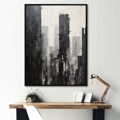 «Ebony Edifices Sckycraper City», reproduction sur toile